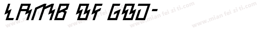 lamb of god字体转换